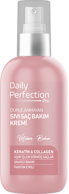 Daily Perfection Pro Onarıcı Bakım Keratin & Collagen içerikli Sıvı Saç Bakım Kremi 200 ml