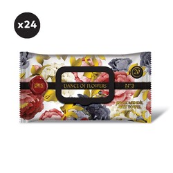 Dex - dex Luxury Dance of Flowers Kapaklı Islak Havlu 50X24
